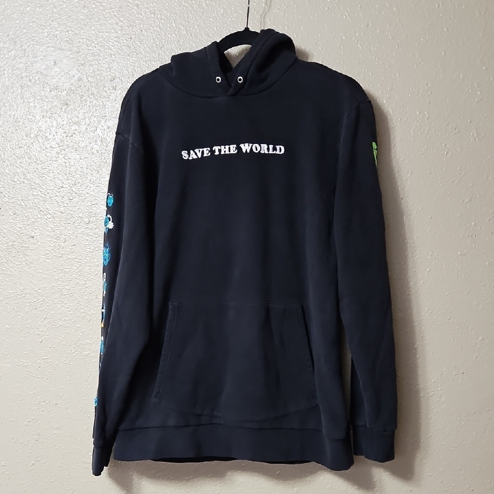 Ripndip Size Large Black Hoodie Save The World Earth Patches - Picture 5 of 13